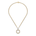 Gold Pavé Circle Necklace