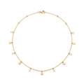 Gold Star Drop Necklace