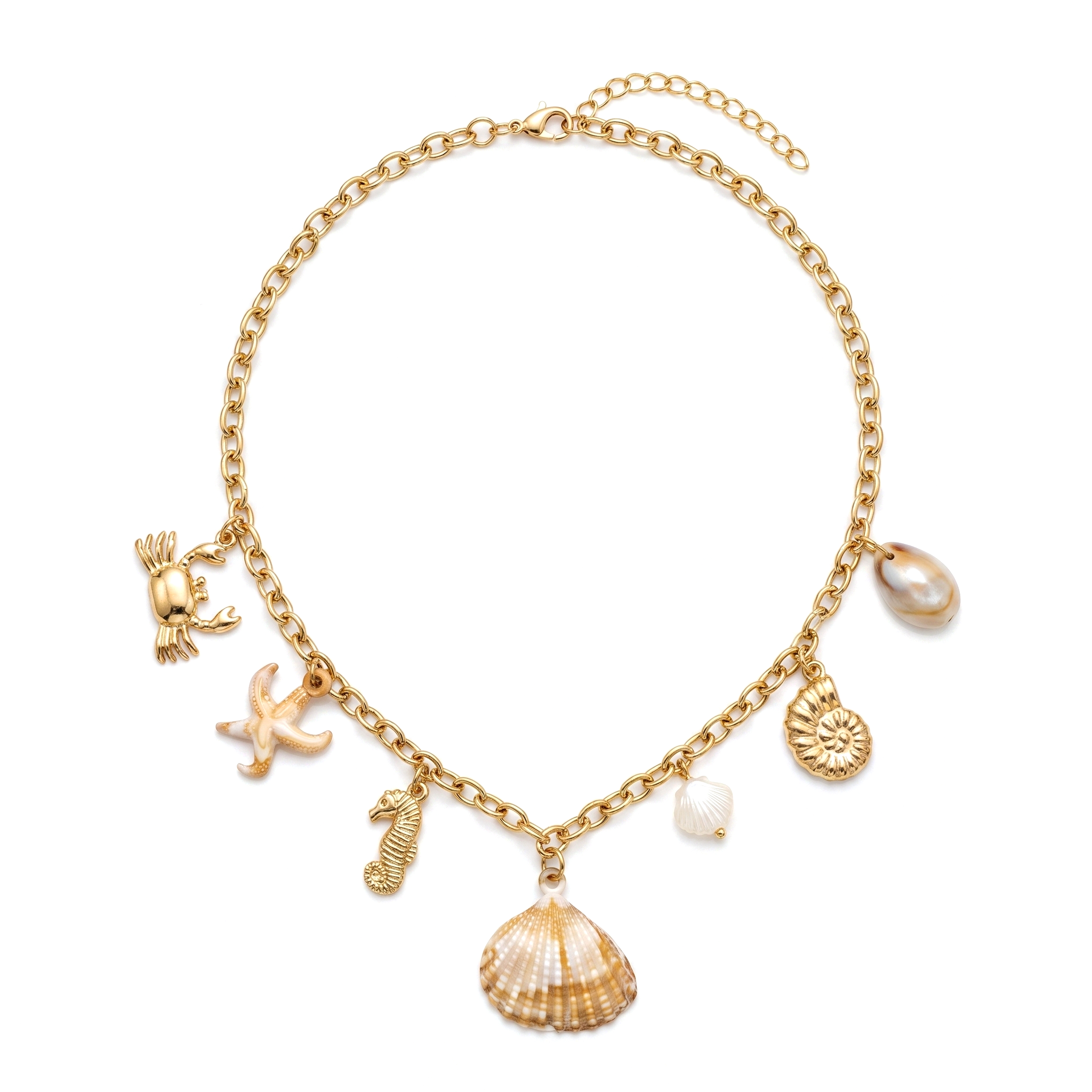Gold Shell Statement Necklace