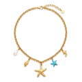 Gold Starfish Charm Necklace