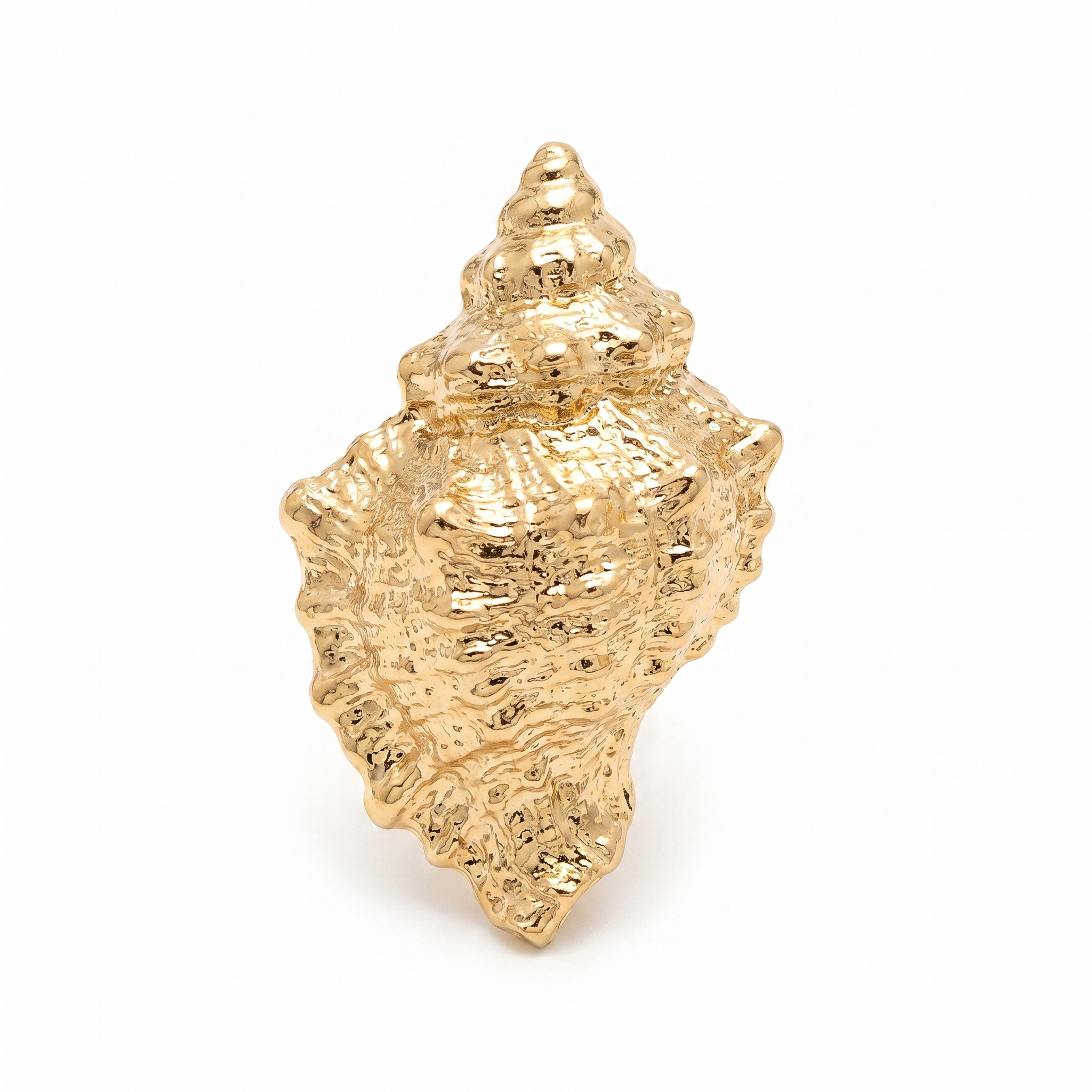 Gold Textured Conch Clip