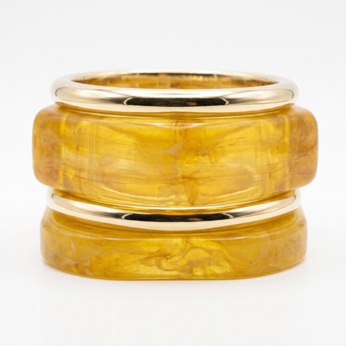 Amber Resin Bangle Set