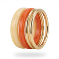 Coral Resin Bangle Set