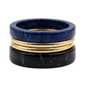 Navy Resin Bangle Set