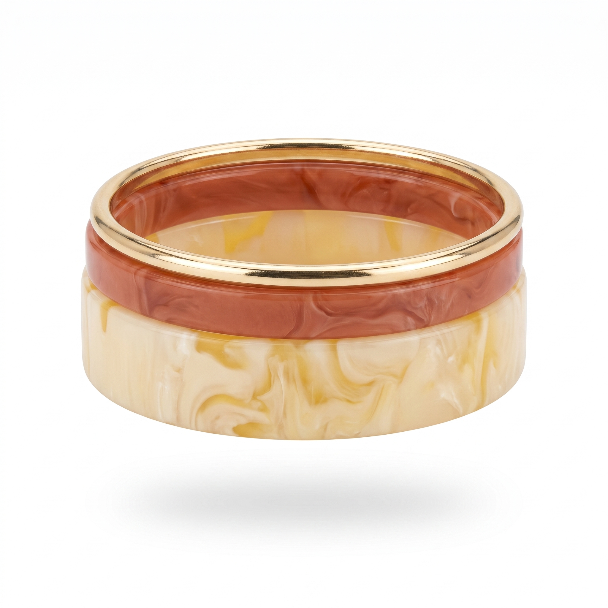 Coral Marble Bangle