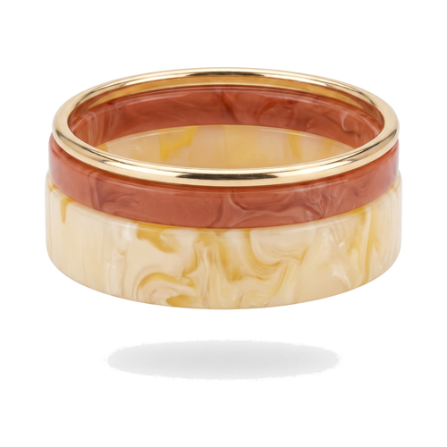 Coral Marble Bangle