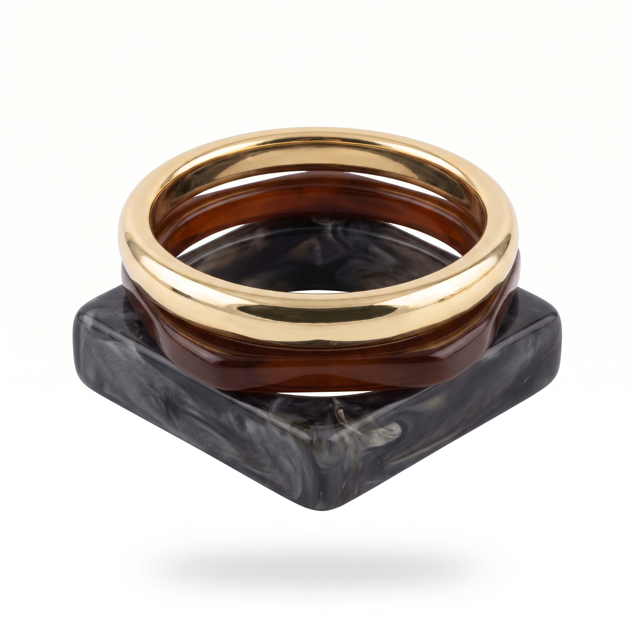 Smoke Marble Bangle Set