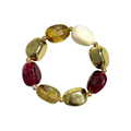 Olive & Red Bead Bracelet