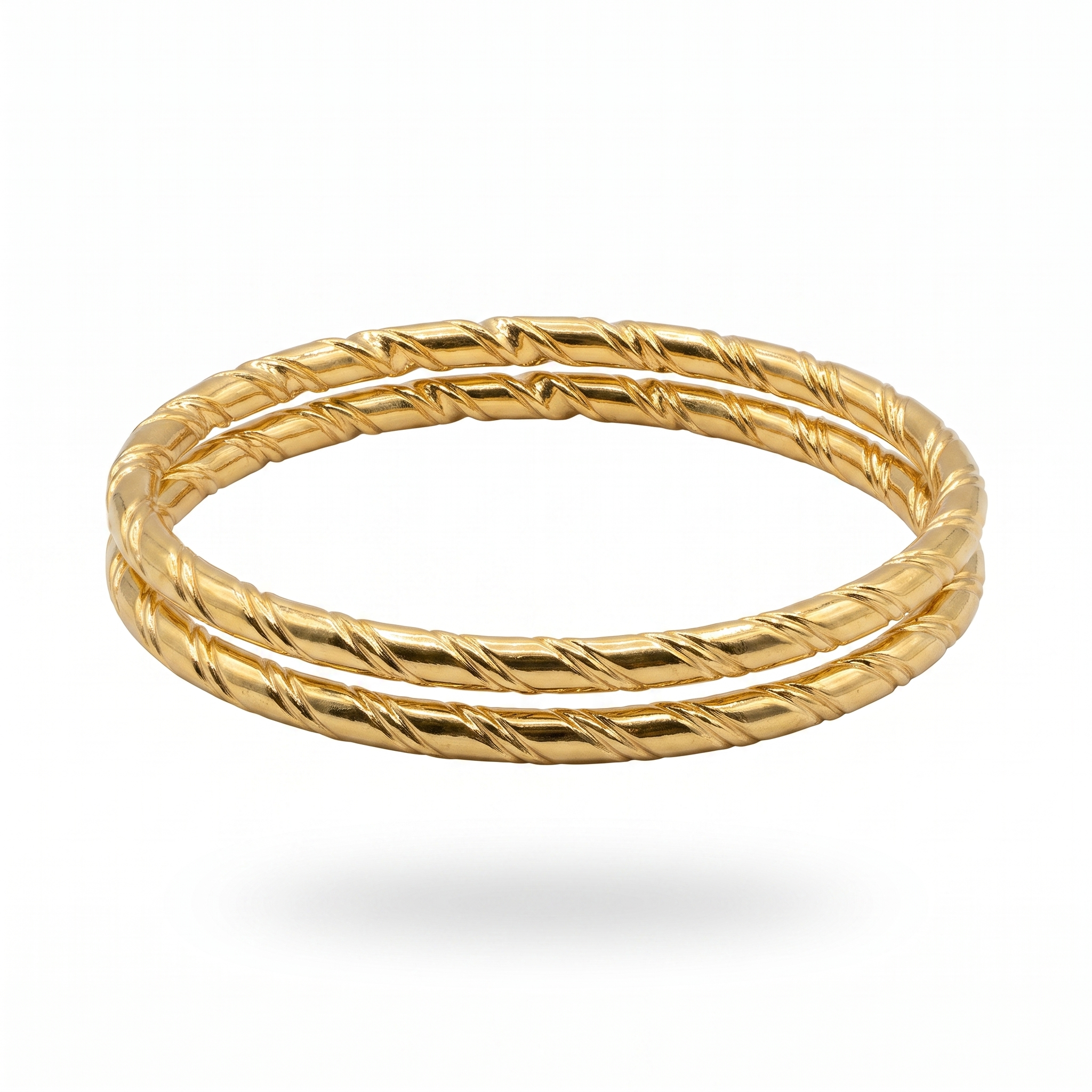 Gold Rope Bangle Set