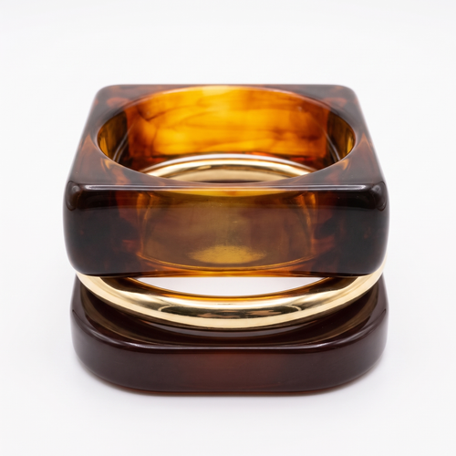 Amber Square Bangle Set