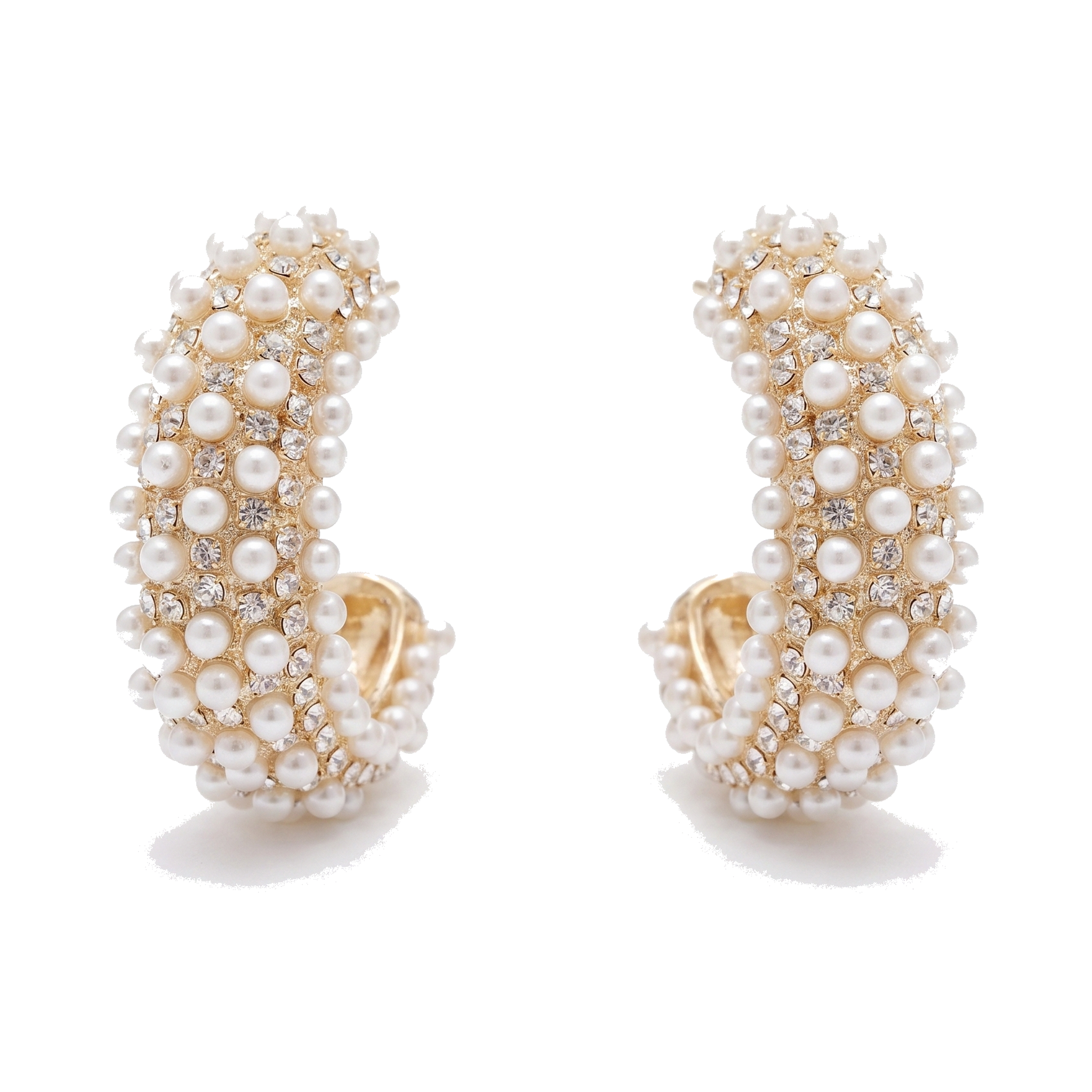 Pearl Cluster Hoops — Glam by Layal
