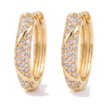 Slim Crystal Pave Hoops — Glam by Layal