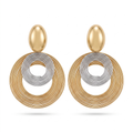 Two-Tone Spiral Drop Earrings