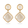 Mother-of-Pearl Diamond Drop Earrings — Glam by Layal