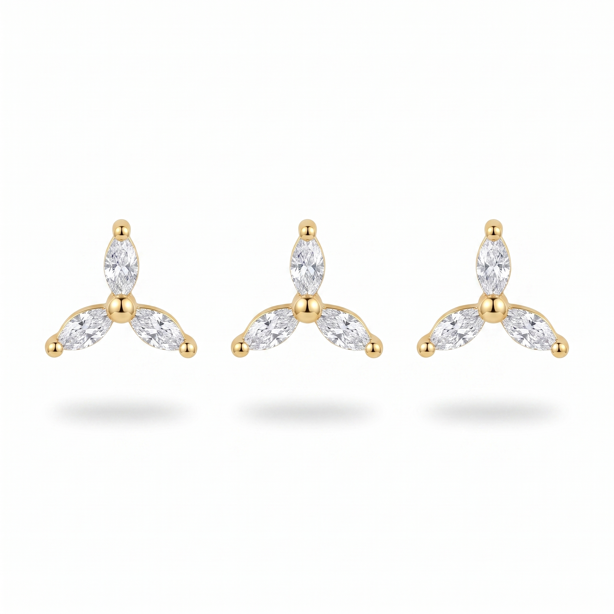 Crystal Fan Studs