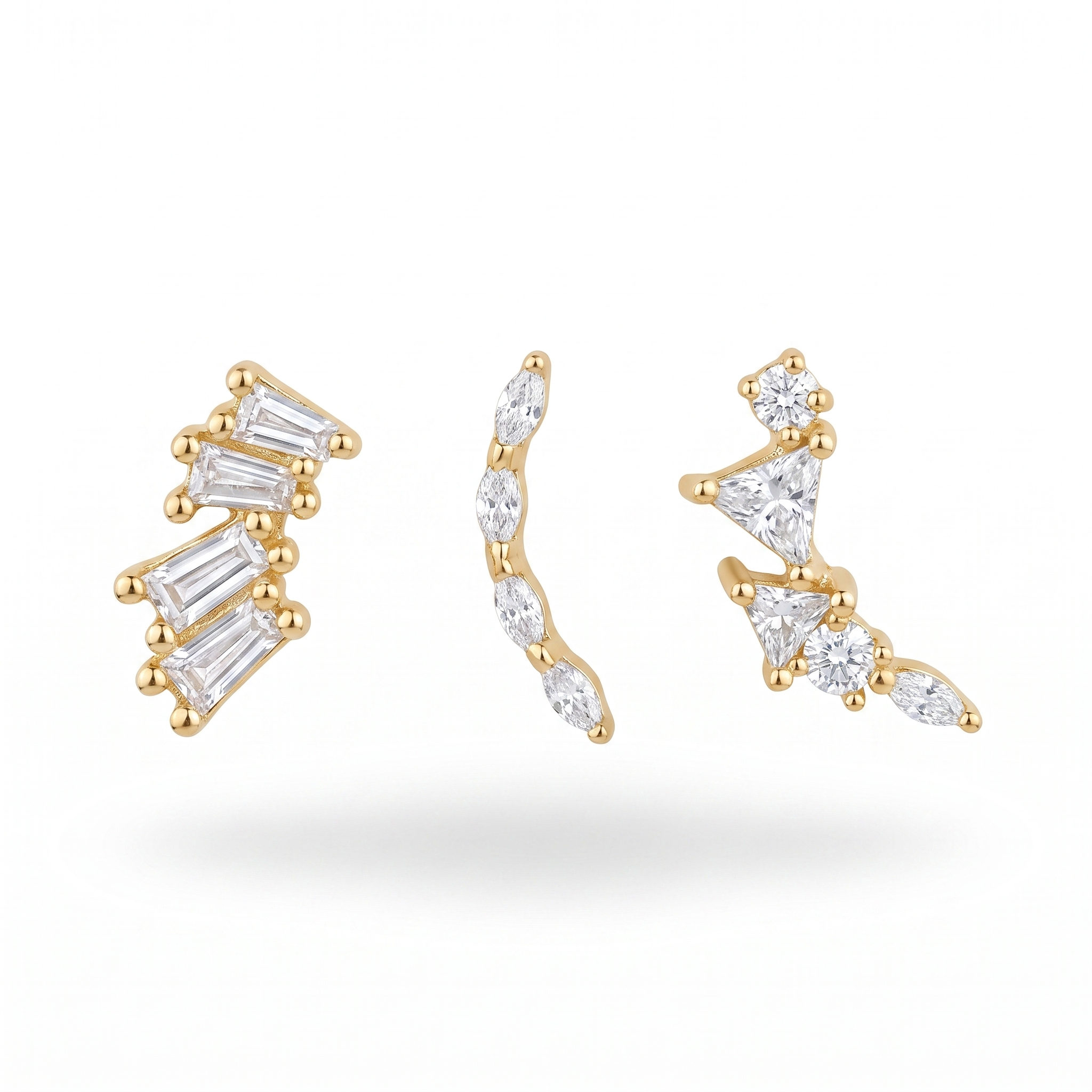 Crystal Baguette Studs