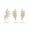 Marquise Leaf Studs