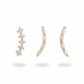 Curved Crystal Bar Studs