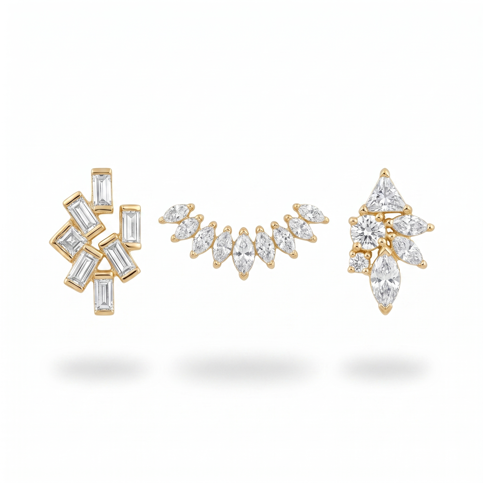 Scattered Baguette Studs