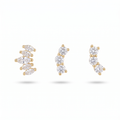 Marquise Crescent Studs