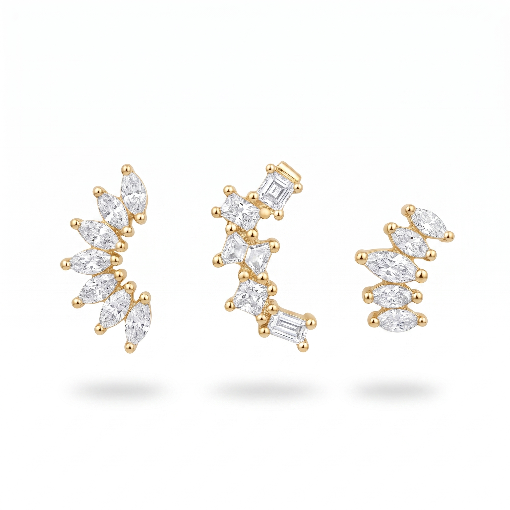 Marquise Fan Climber Studs