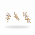 Mixed Cut Crystal Studs