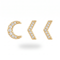 Pavé Moon & Chevron Studs