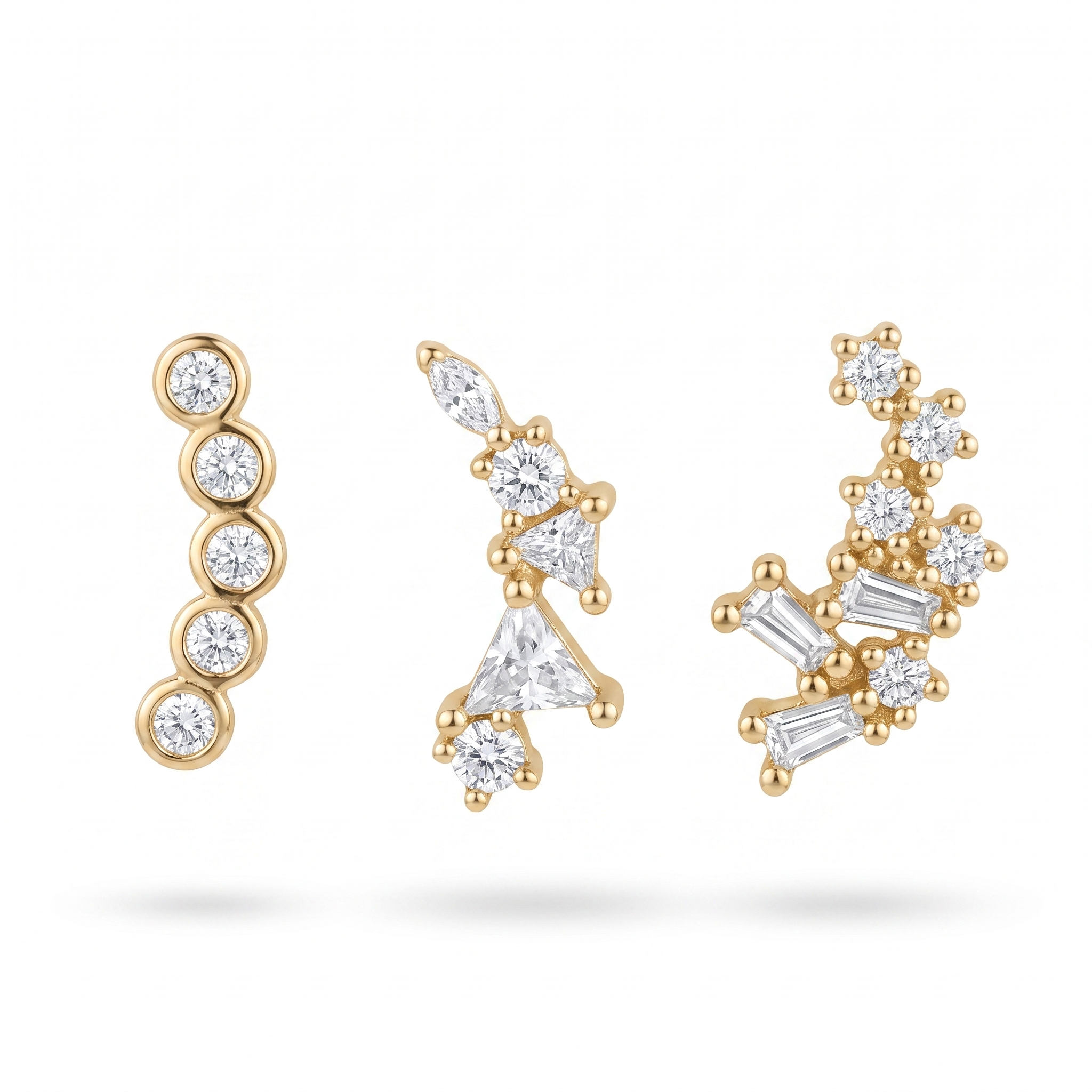 Crystal Bar & Cluster Studs