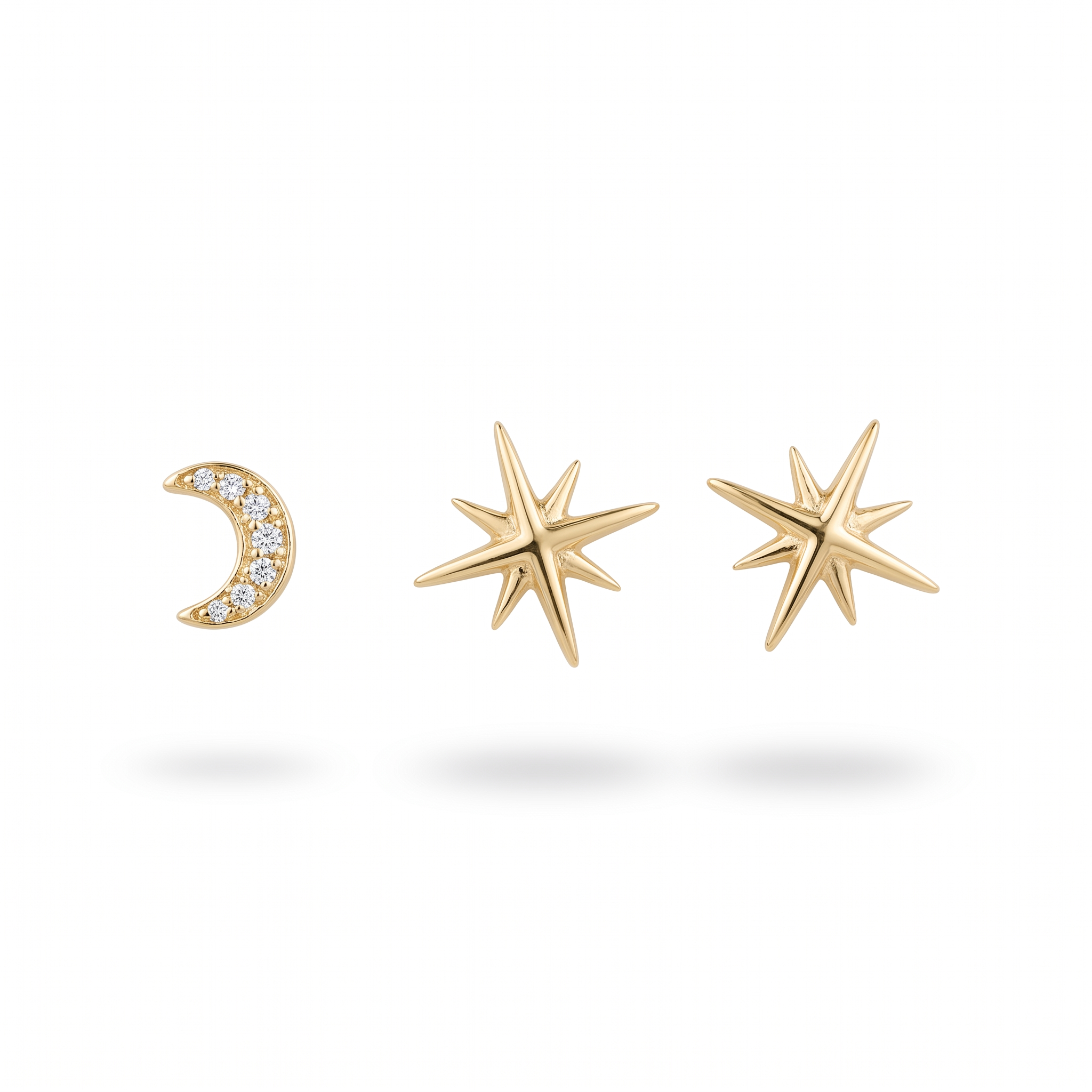 Moon & Starburst Studs