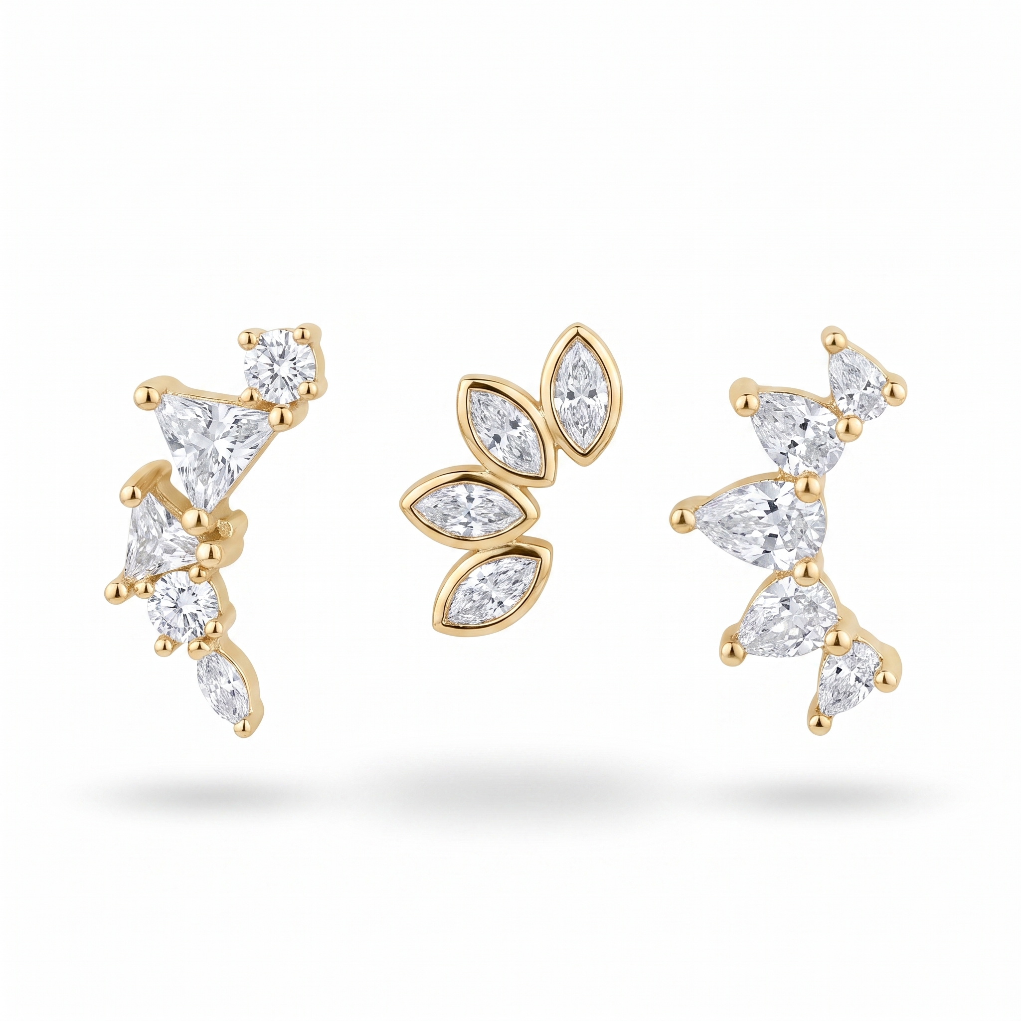 Pear Crystal Cluster Studs
