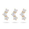 Round Crystal Cluster Studs