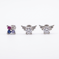 Silver Angel & Butterfly Studs