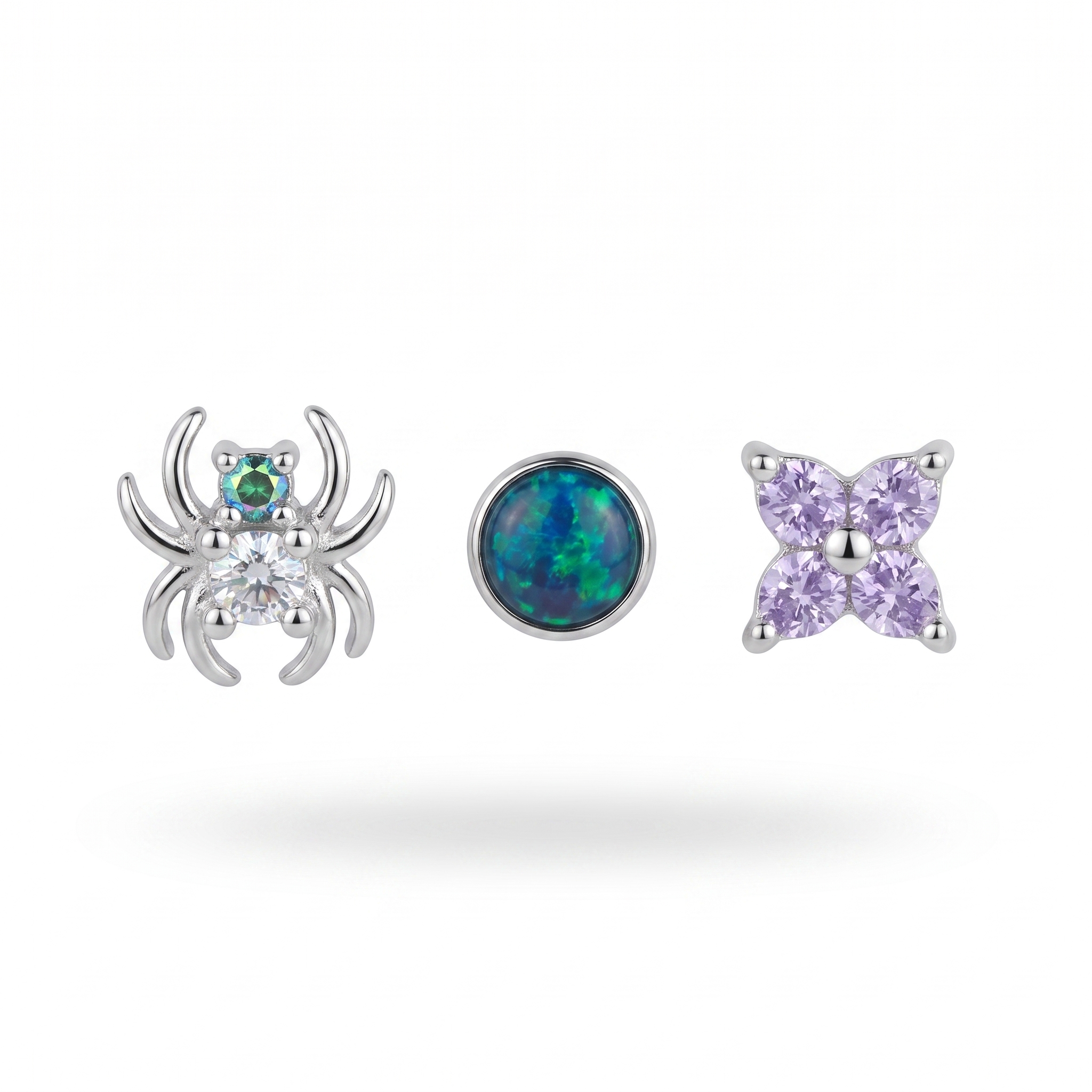 Spider & Opal Studs