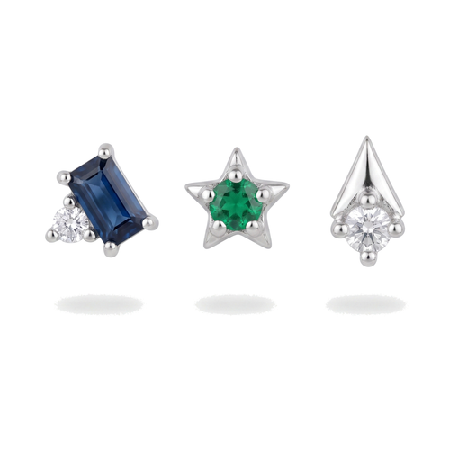 Blue & Green Gem Studs