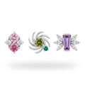 Pink Flower & Pinwheel Studs