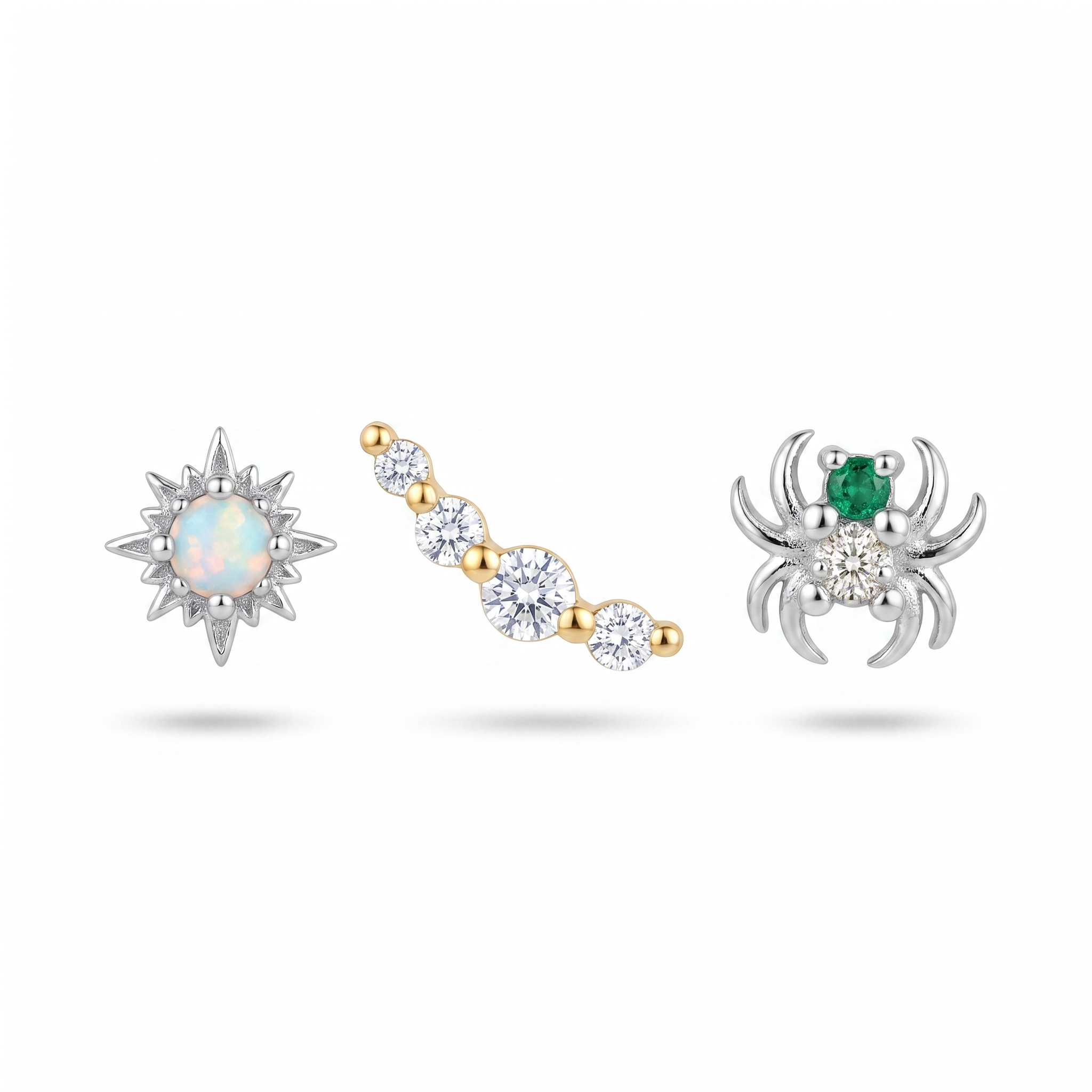 Opal Star & Spider Studs