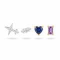 Shooting Star & Heart Studs