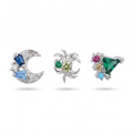 Blue Moon & Emerald Studs