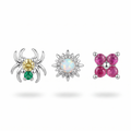 Spider & Opal Flower Studs