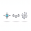 Turquoise Star Cluster Studs