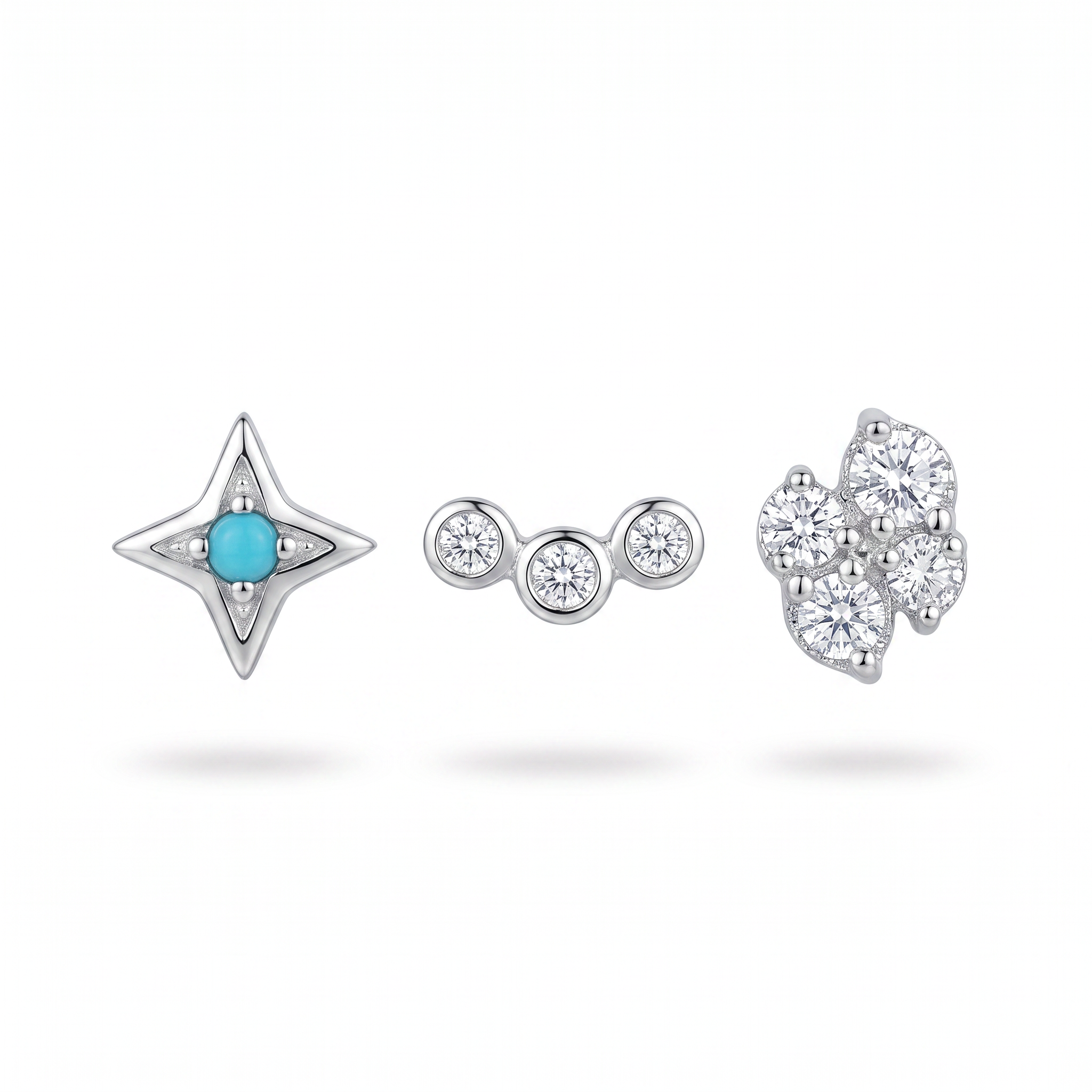 Turquoise Star Cluster Studs