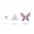Pearl & Pink Butterfly Studs