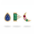 Sapphire, Emerald & Ruby Studs
