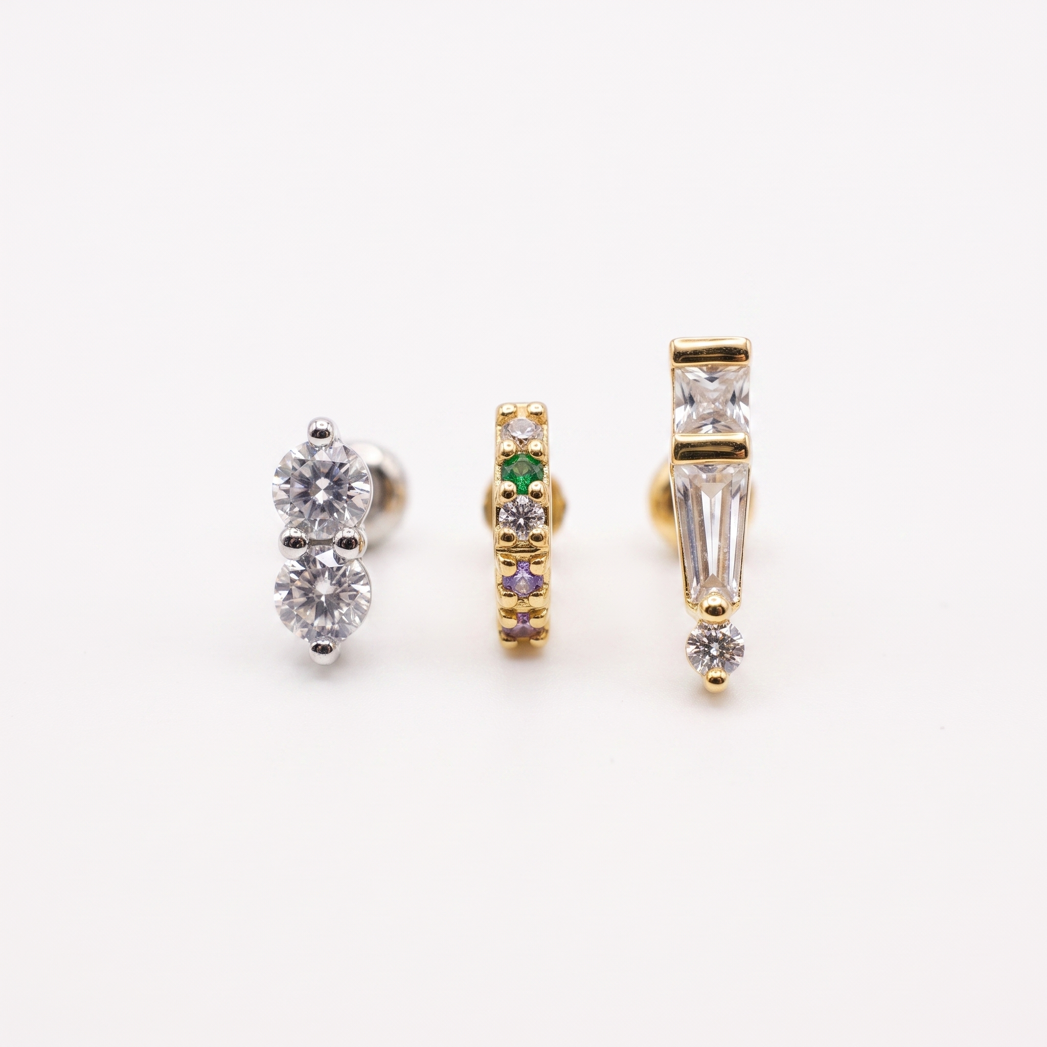 Crystal Gem Huggie Hoops