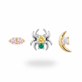 Spider & Gold Moon Studs
