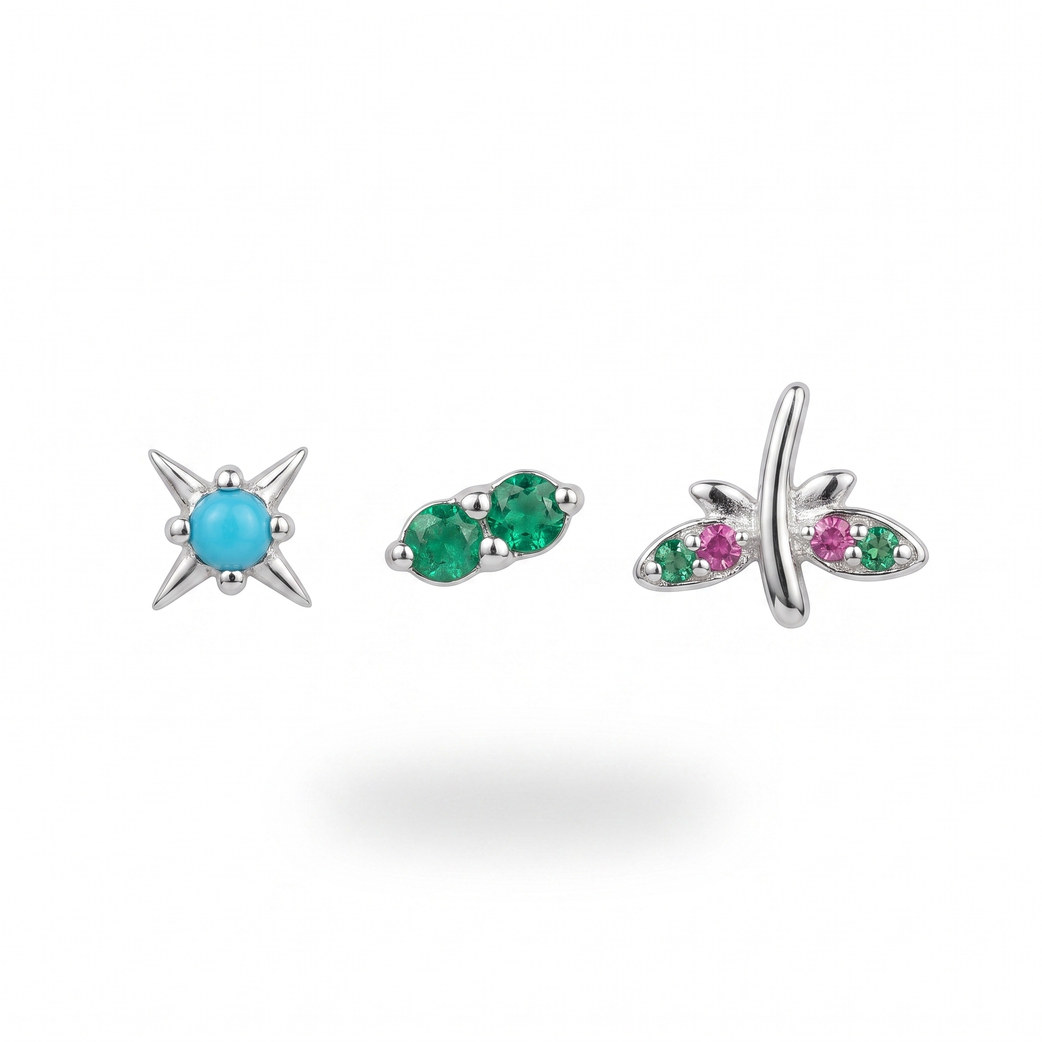 Turquoise Star & Dragonfly Studs