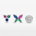 Butterfly & Pavé Disc Studs