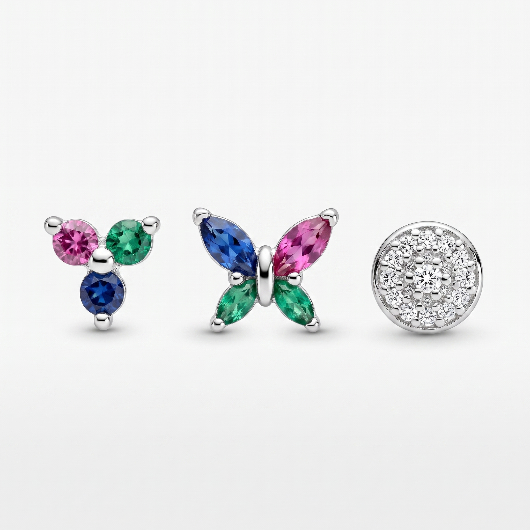 Butterfly & Pavé Disc Studs