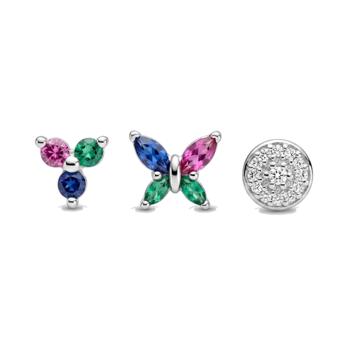 Butterfly & Pavé Disc Studs