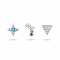 Turquoise Star & Triangle Studs
